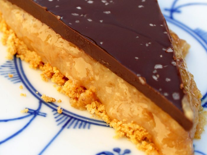 Olive Oil Chocolate Salted Caramel Pie