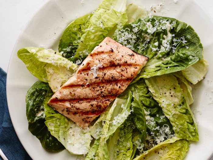 Grilled Salmon Caesar Salad