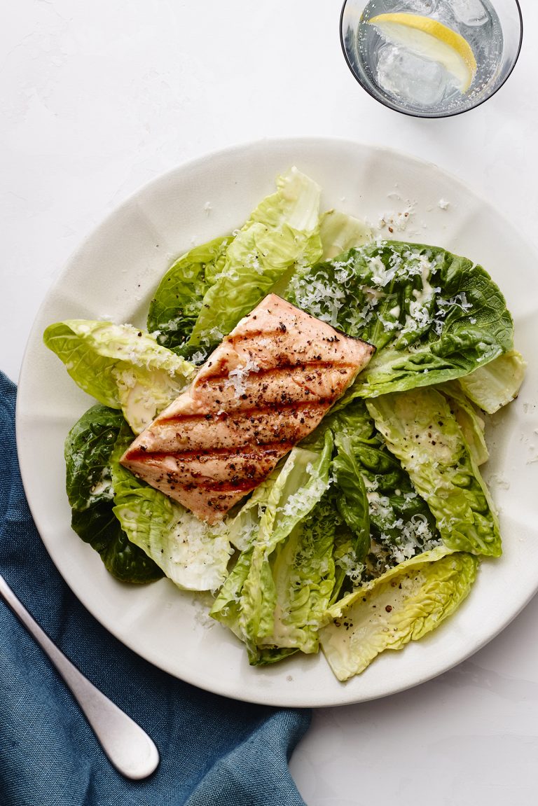 Grilled Salmon Caesar Salad - Colavita Recipes