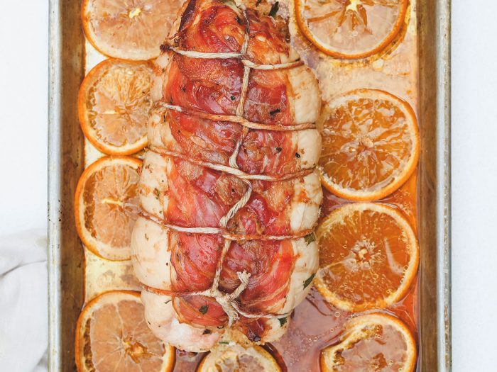 Herb Stuffed and Pancetta Wrapped Turkey Roulade