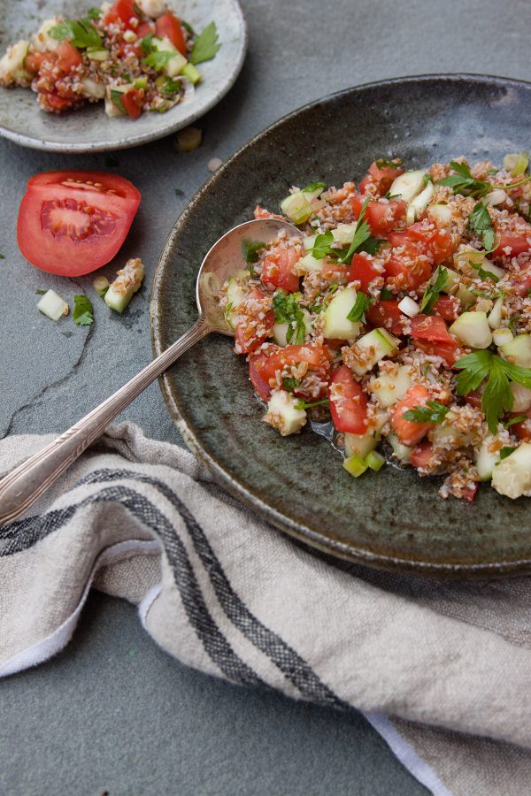 Chilled Tomato Bulgur and Cucumber Tabbouleh Salad - Colavita Recipes