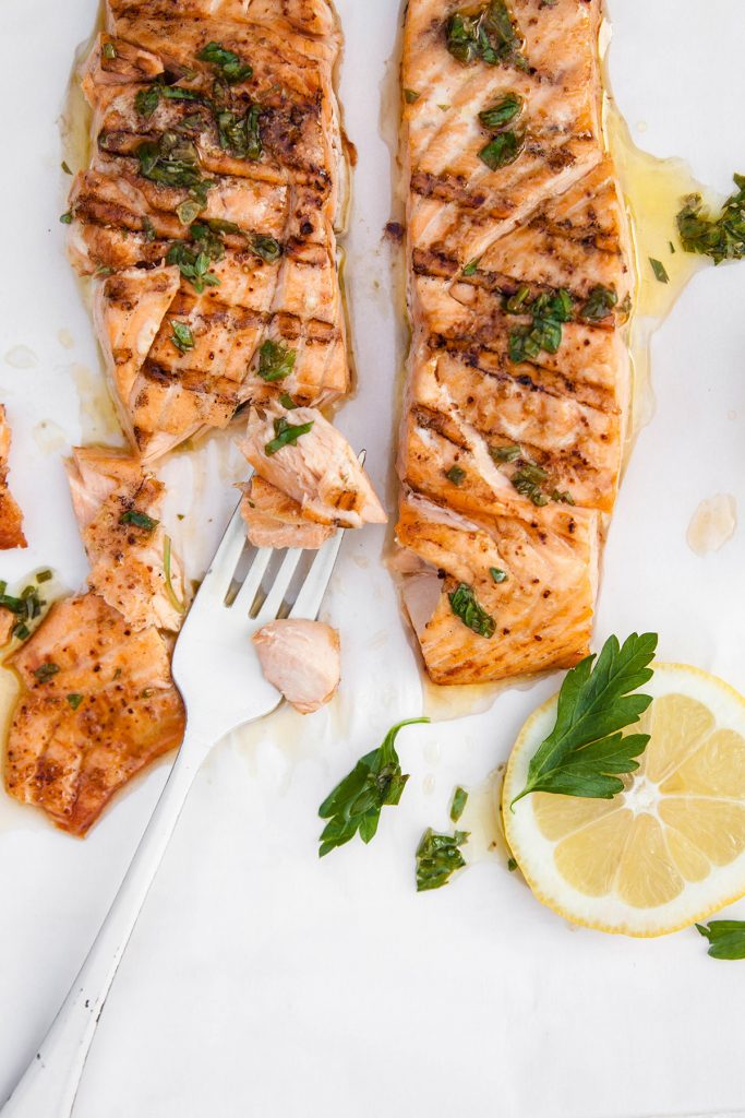 Grilled Salmon with Fresh Herb Dressing - Colavita Recipes