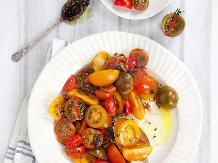 Simply Marinated Heirloom Tomatoes