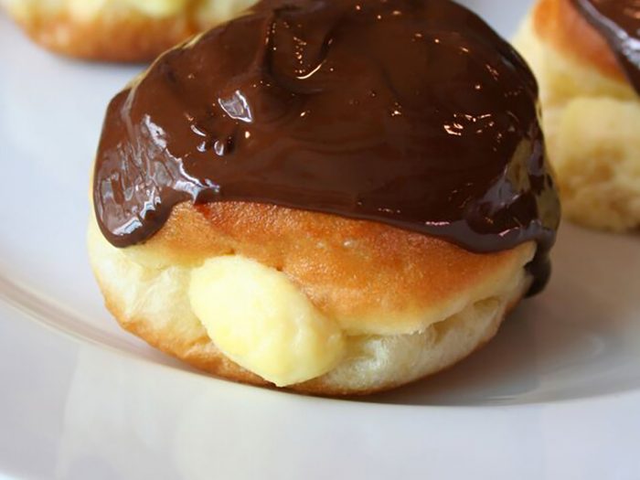 Olive Oil Boston Cream Doughnuts