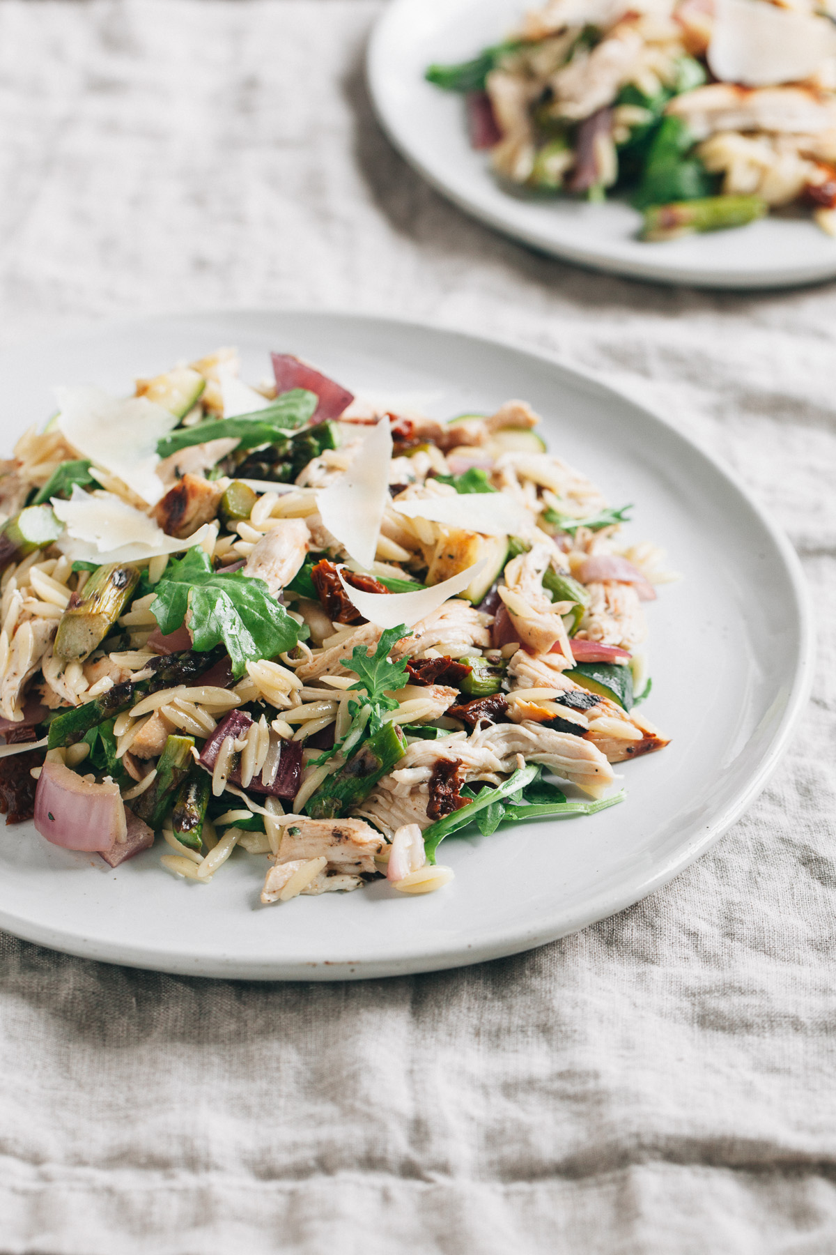 Orzo Salad with Grilled Vegetables and Chicken