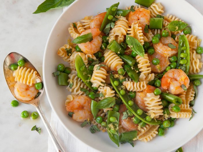 Shrimp and Spring Pea Pasta Salad