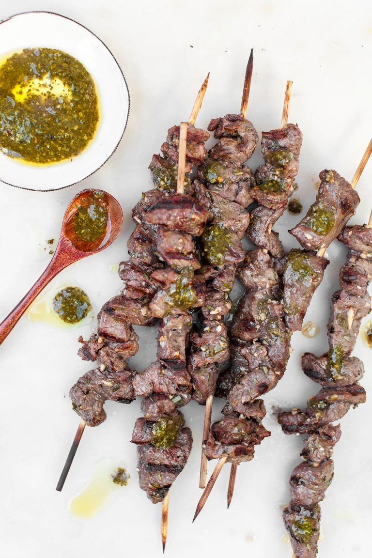 Grilled Lamb Skewers With Chimichurri - Colavita Recipes