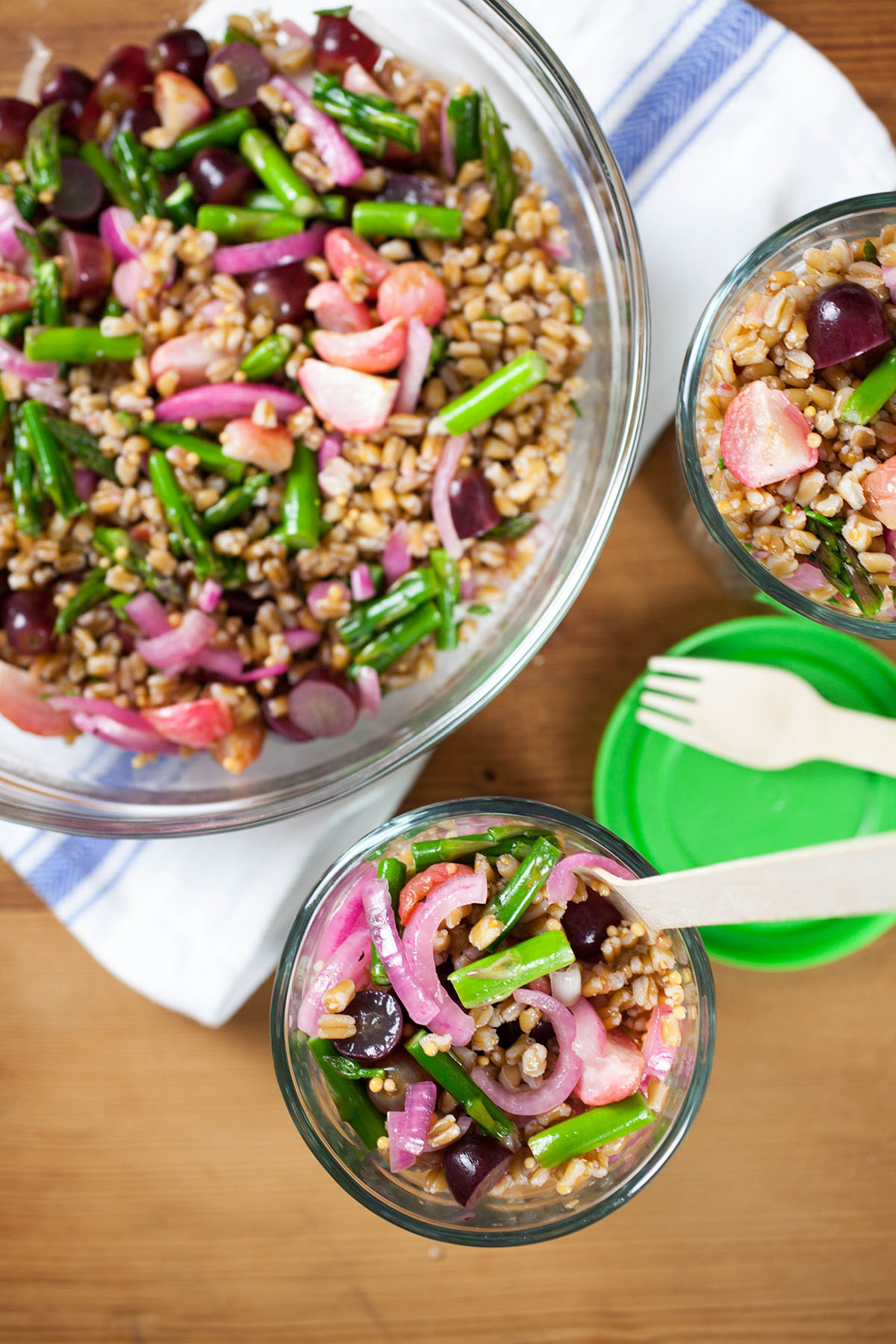 Roasted Radish with Farro and Pickled Grapes