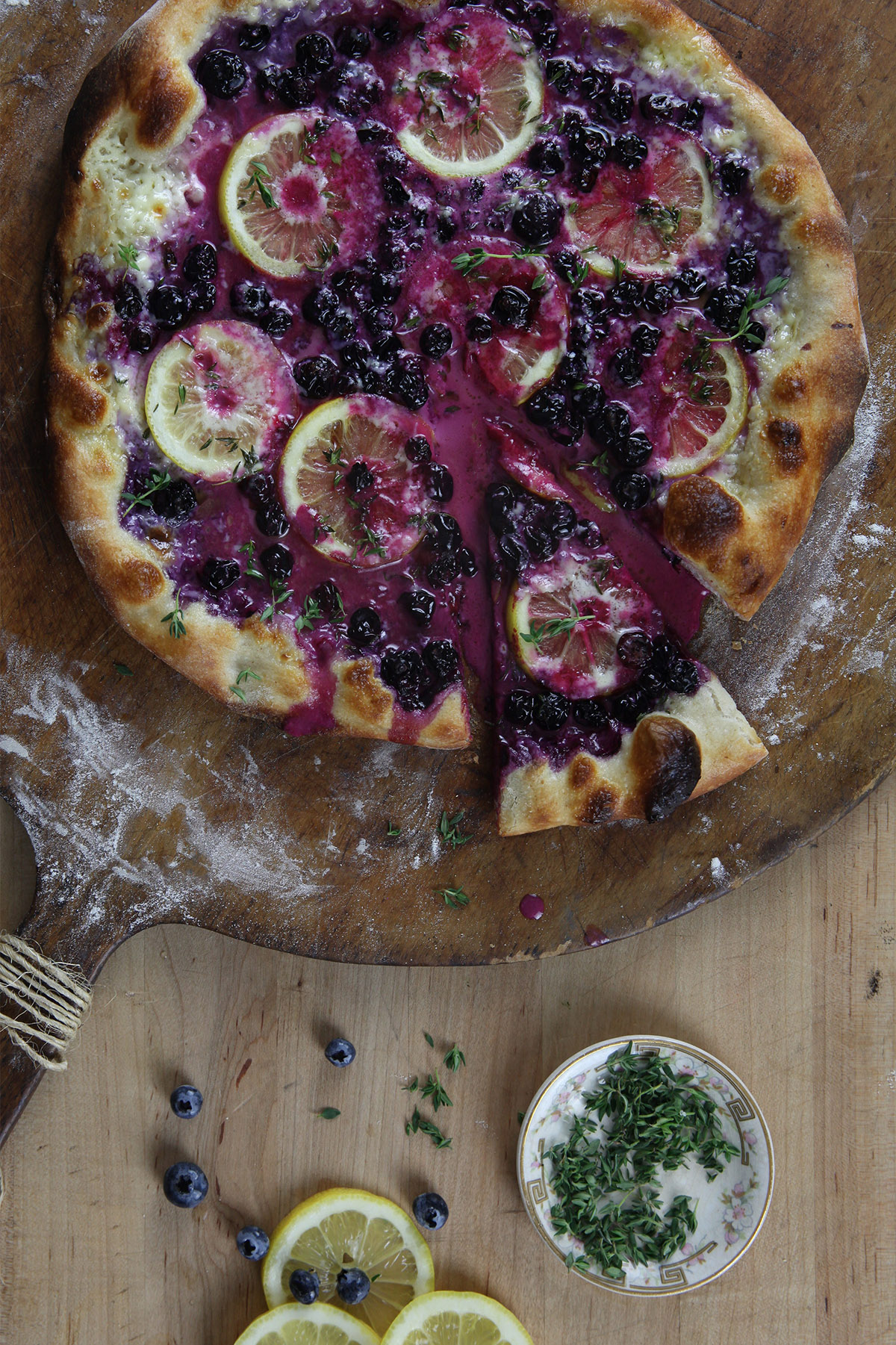 Blueberry and Lemon Pizza