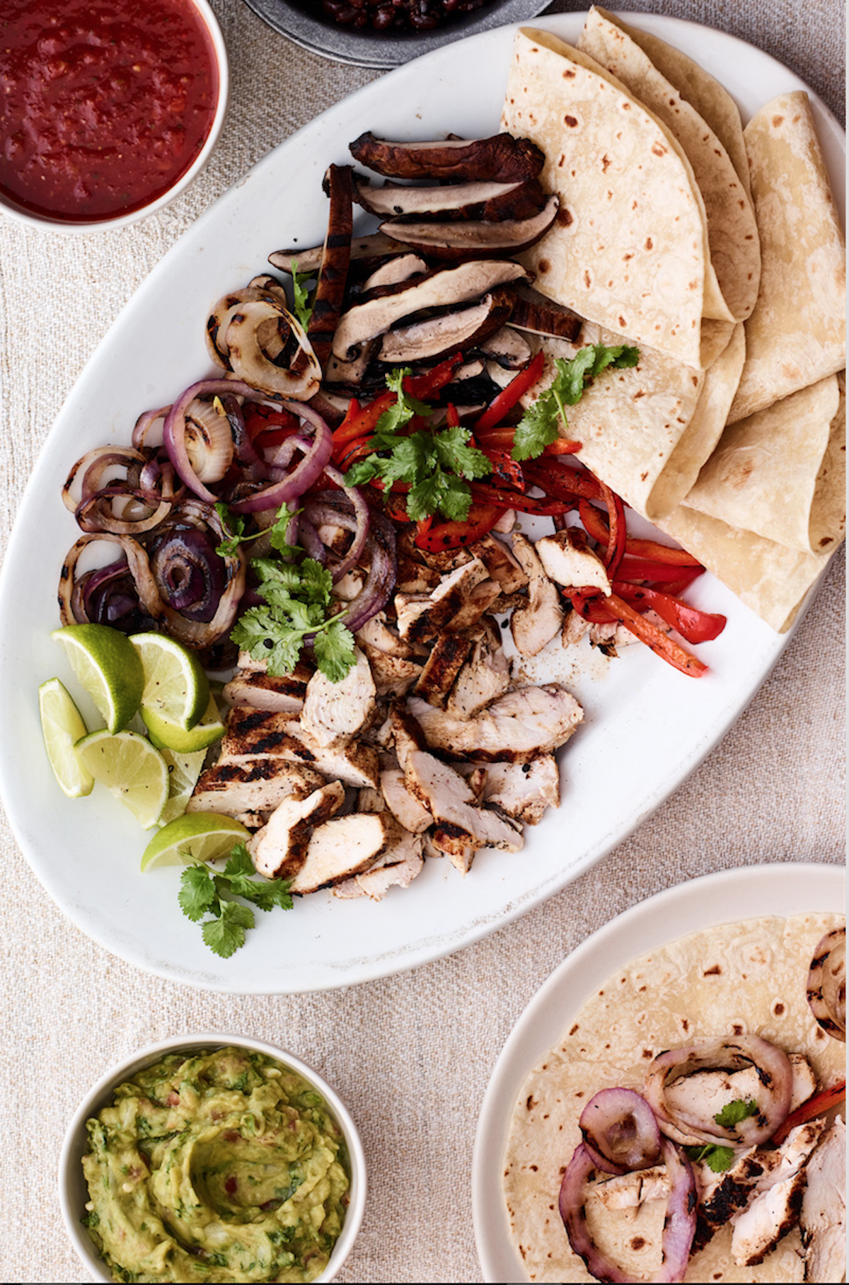 Build Your Own Chicken and Vegetable Fajitas