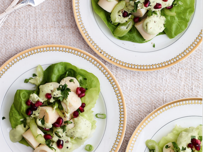 Hearts of Palm Salad with Creamy Avocado Dressing