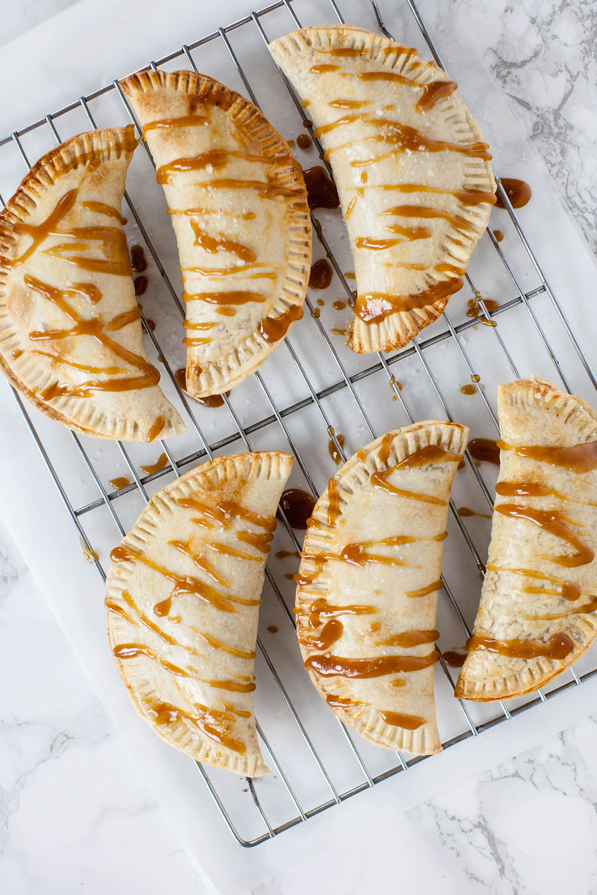 Pumpkin Hand Pies with Salted Caramel Glaze