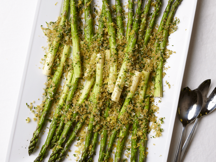 Roasted Asparagus with Panko and Garlic