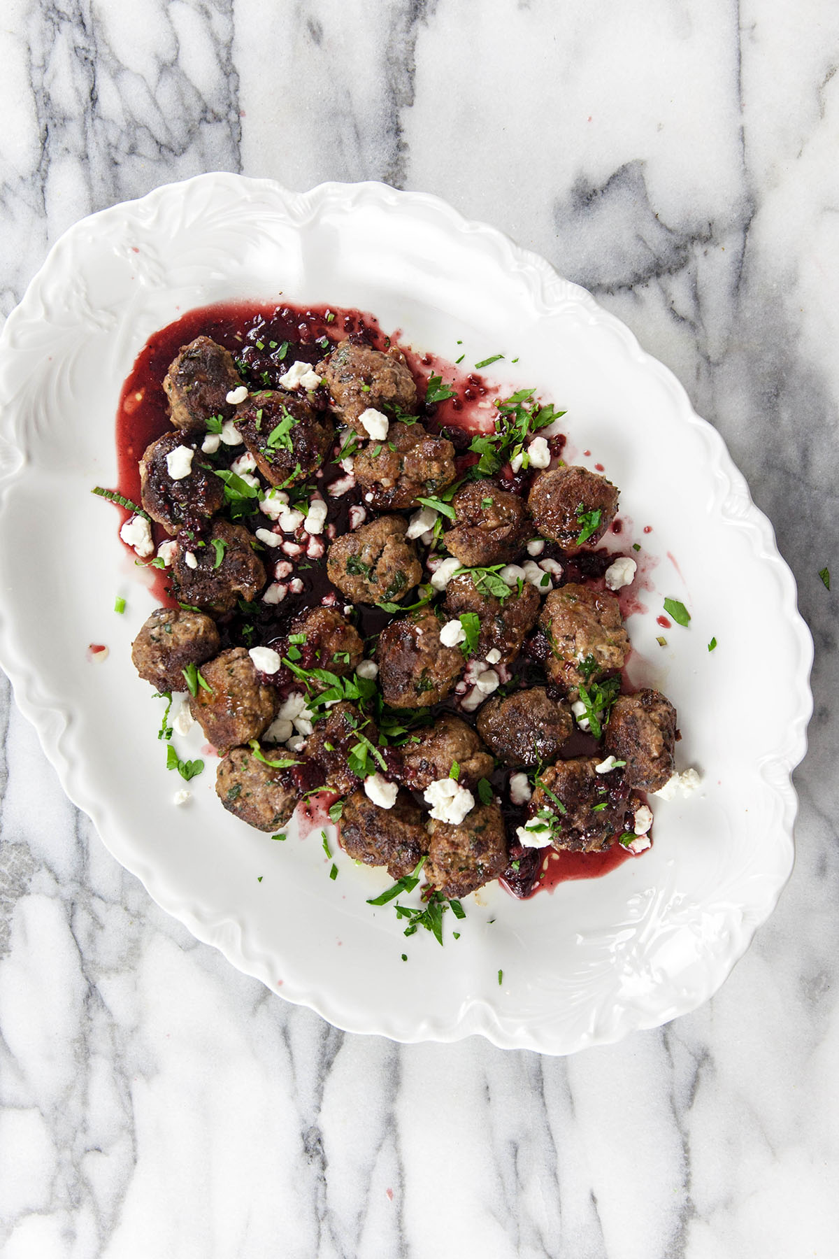 Meatballs with Raspberry Balsamic Glaze