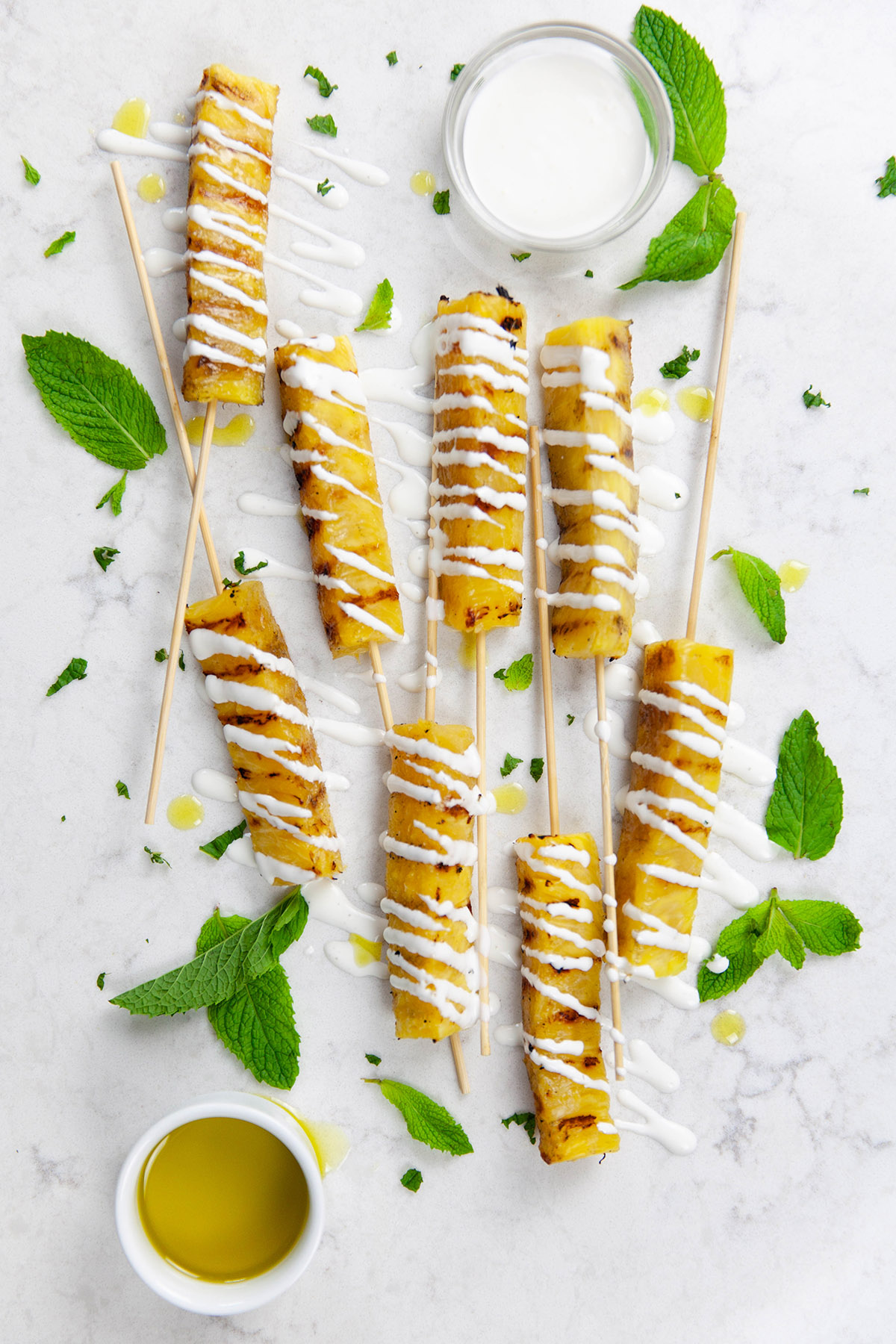 Grilled Pineapple with Coconut Rum Sauce