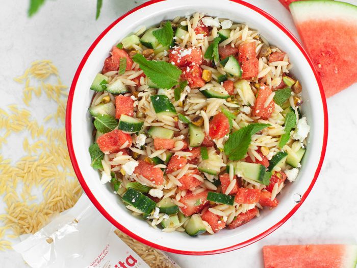 Watermelon Orzo Salad