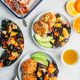 Salmon Cakes with Kale, Citrus and Avocado Salad
