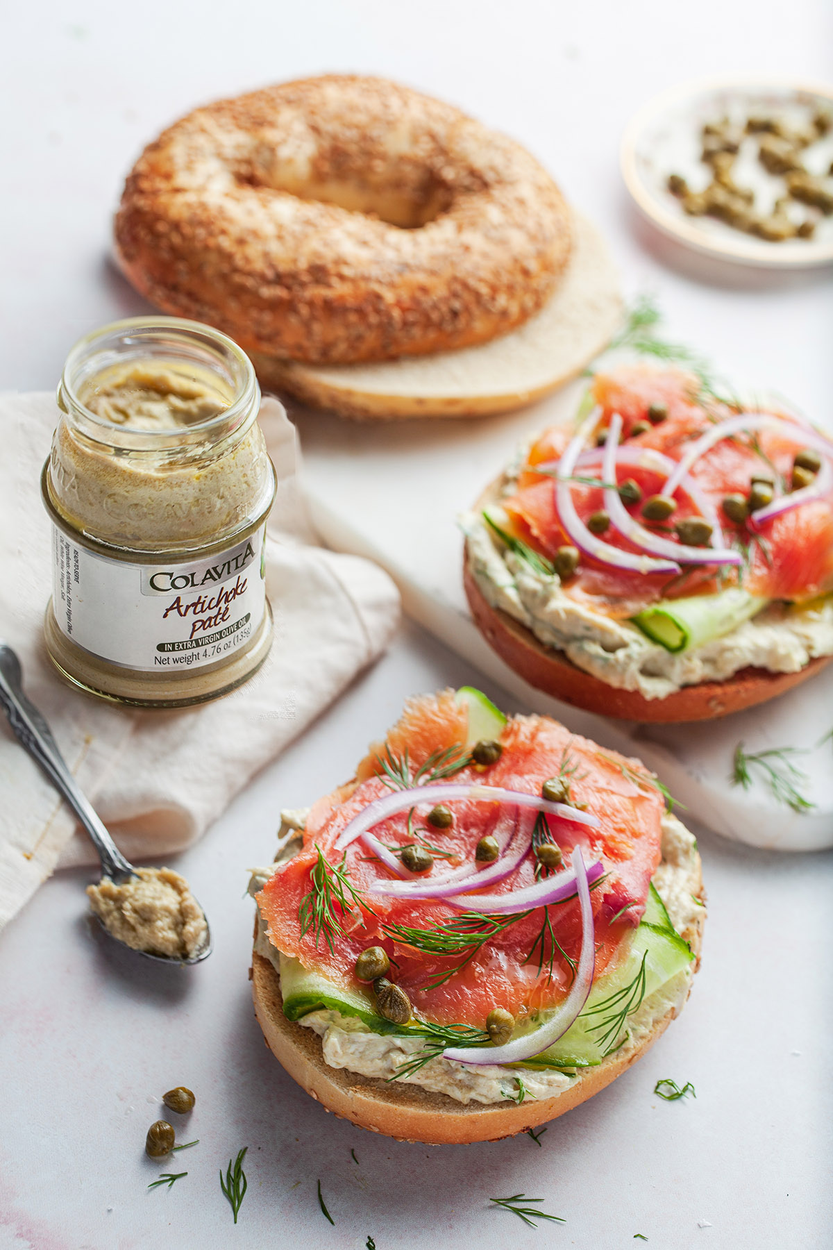 Smoked Salmon Bagel Sandwich With Artichoke Pate Spread Colavita Recipes,Marriage Vows For Him