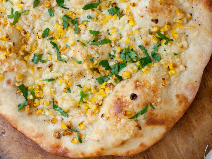Corn and Cheddar Pizza