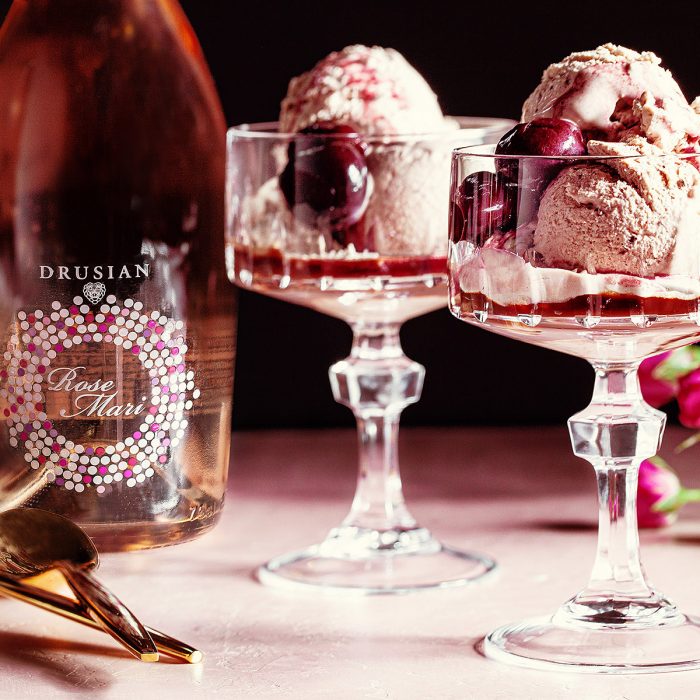 No Churn Chocolate Olive Oil Ice Cream with Cherries Colavita Recipes