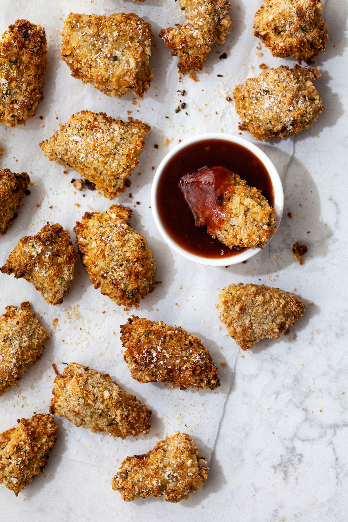 Baked Chicken Nuggets with BBQ Dipping Sauce - Colavita Recipes