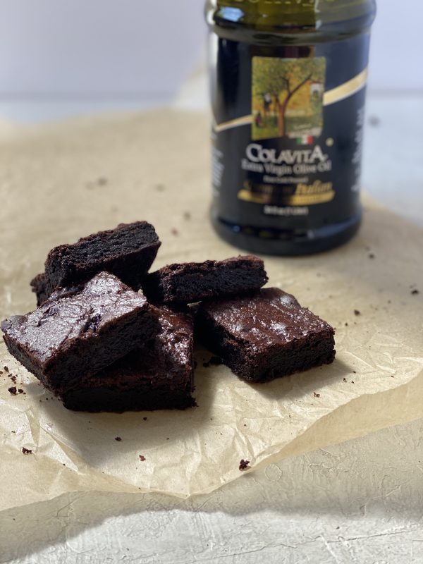 Fudgy Olive Oil Brownies by Jessie Sheehan Colavita Recipes