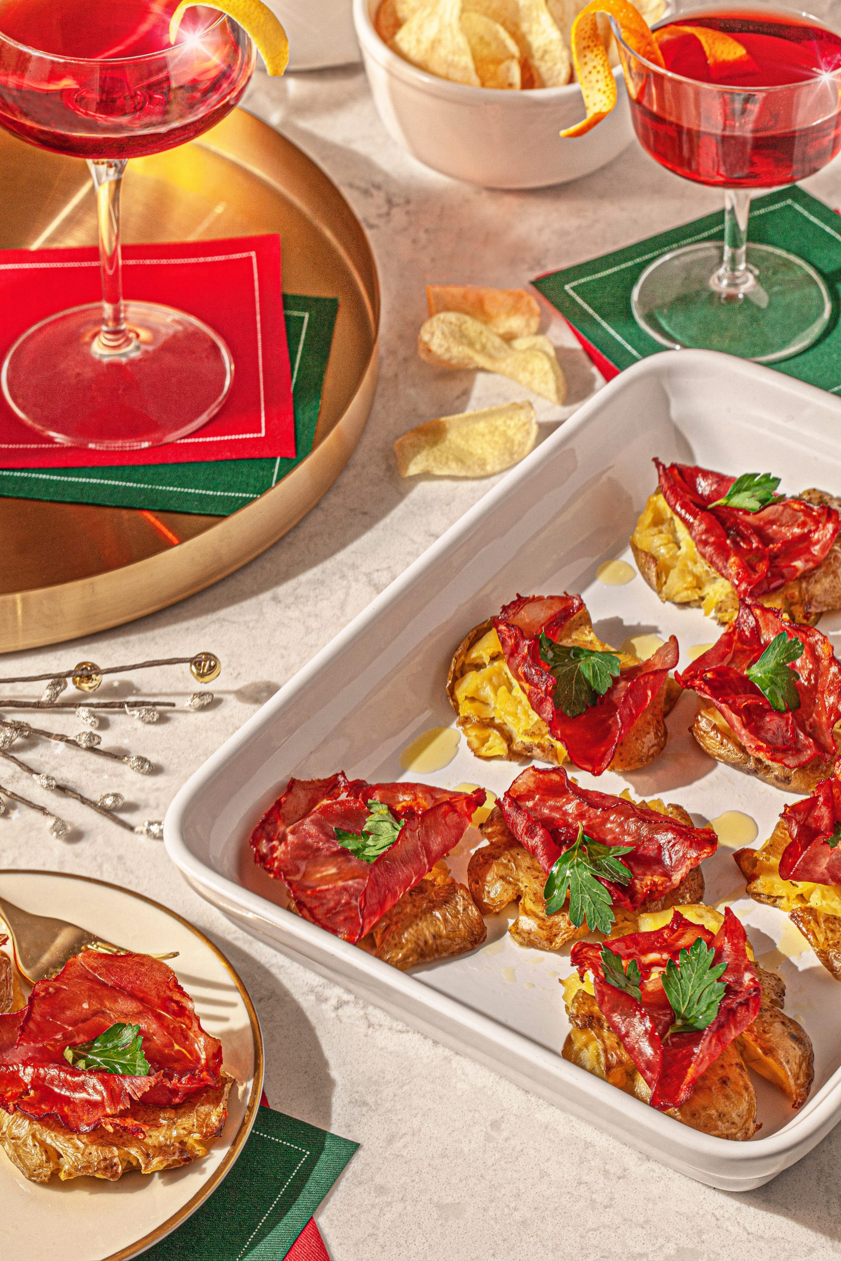 Smashed Potatoes with Crispy Capicola - Colavita Recipes