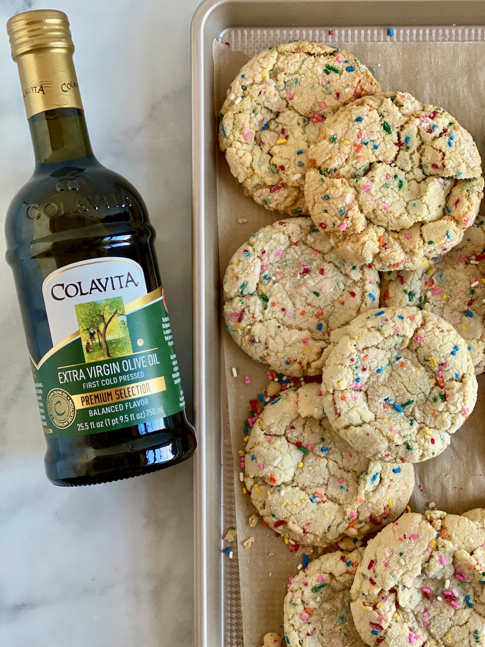 Olive Oil Funfetti Sugar Cookies by Jessie Sheehan Colavita Recipes