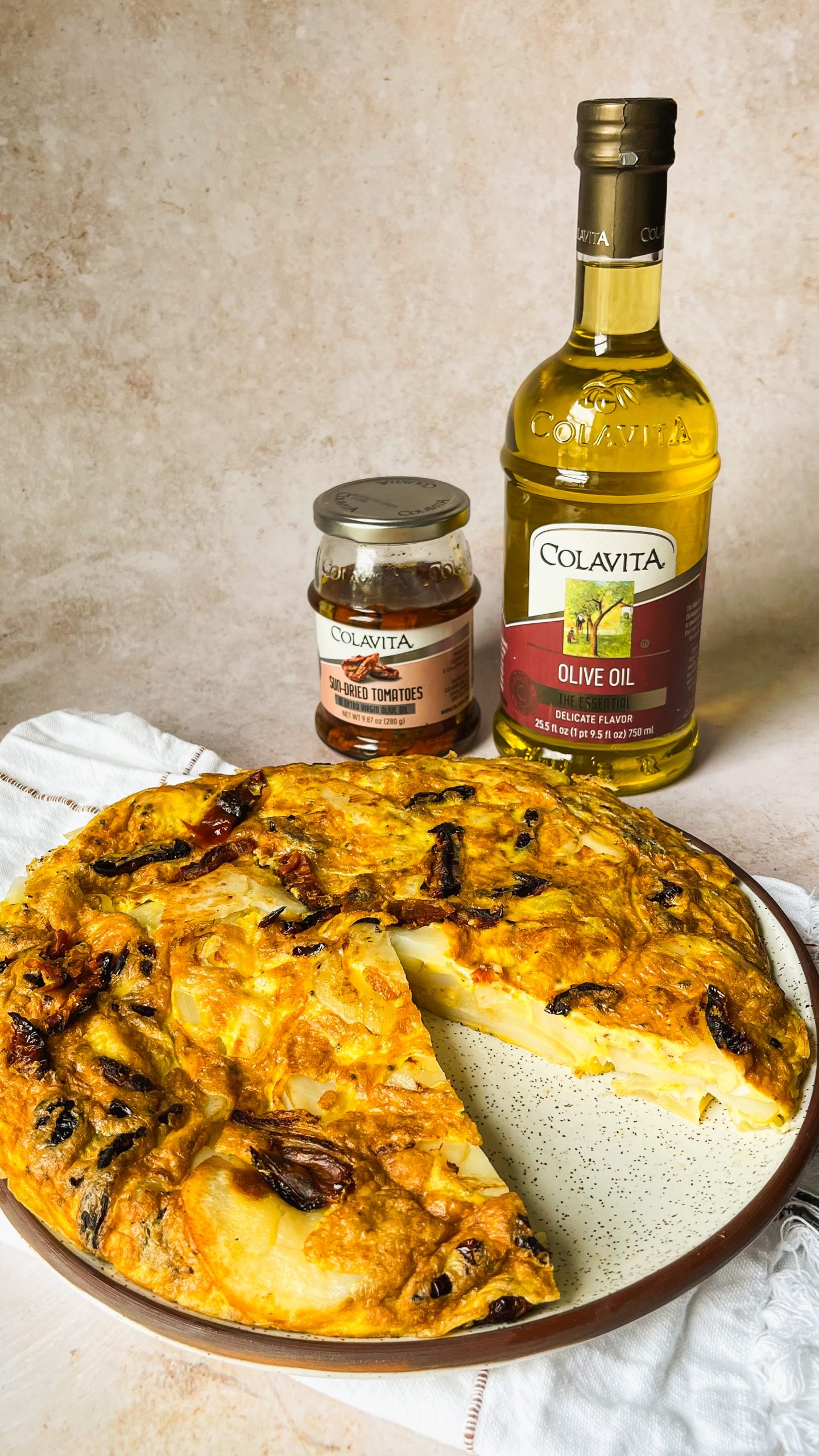 SunDried Tomato Spanish Tortilla by breadandbasil Colavita Recipes