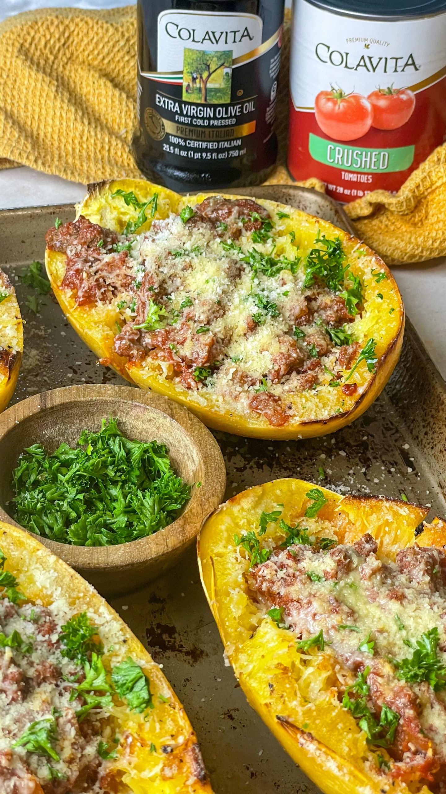 Fall Spaghetti Squash by @sarah_licious_eats - Colavita Recipes