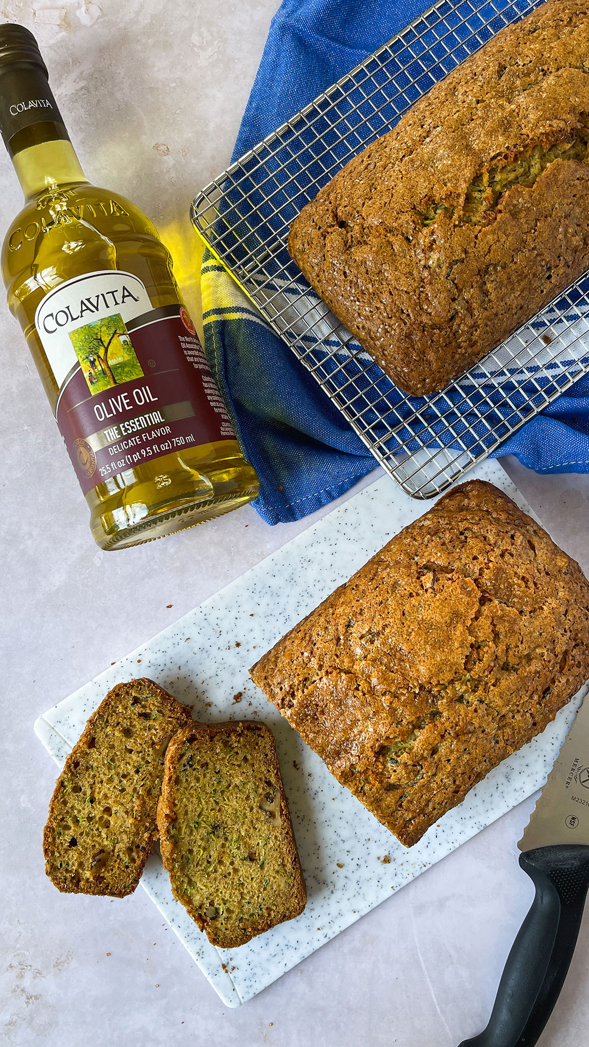 Olive Oil Zucchini Bread by @breadandbasil - Colavita Recipes